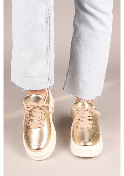 DİS Metalik Kadın Spor Ayakkabı GOLD indirimleri