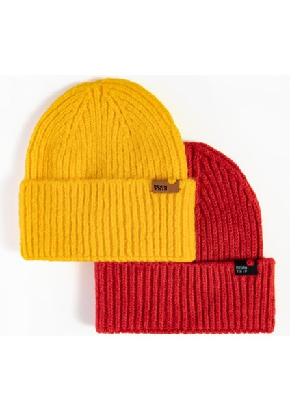 Beanie Regular Fit Sarı Bere