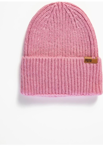 Beanie Regular Fit Pembe Bere