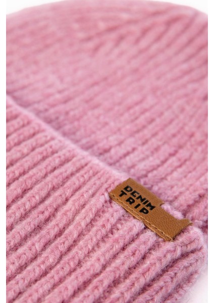 Beanie Regular Fit Pembe Bere