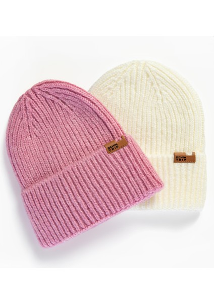 Beanie Regular Fit Pembe Bere