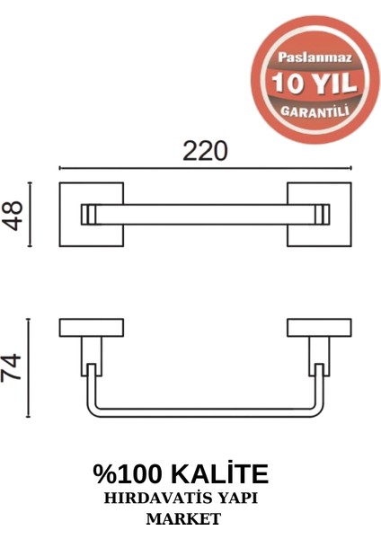Paslanmaz Pirinç Tamay Havluluk 20CM fiyatları