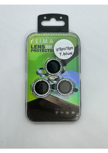 Apple iPhone 15 Pro 15 Promax Taşlı 9h Kamera Koruyucu Lens