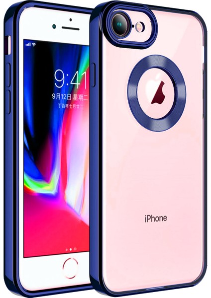 Apple iPhone 7 Kılıf Kamera Lens Korumalı Kenarları Renkli Polikarbon Kaplama Özel Tpu Üretim Arkası Şeffaf Premium Omega Dayanıklı Kılıf
