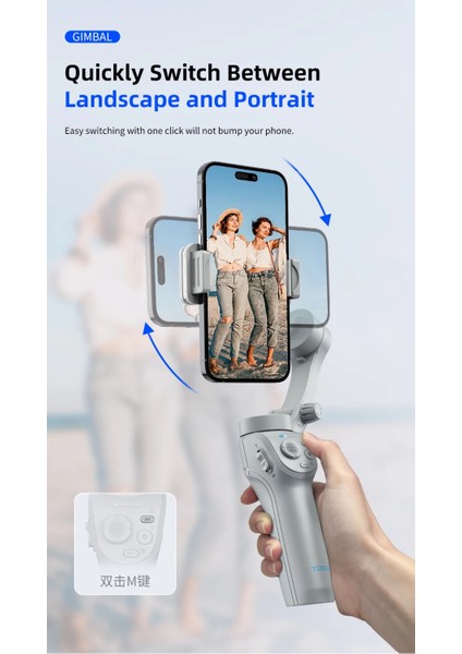 360 Derece Otomatik Yüz Takipli Tripodlu Bt 5.0 Selfie Gimbal