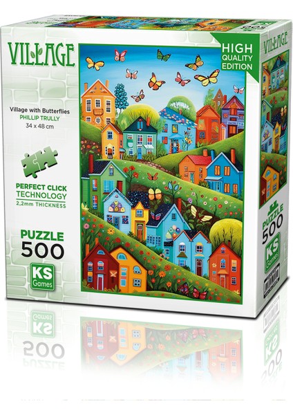 Village Tith Butterflies 500 Parça Puzzle