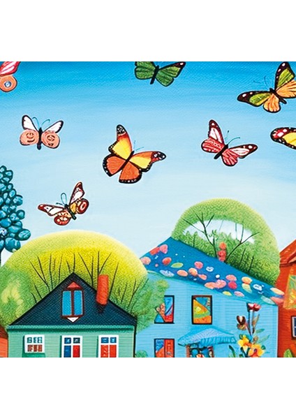 Village Tith Butterflies 500 Parça Puzzle