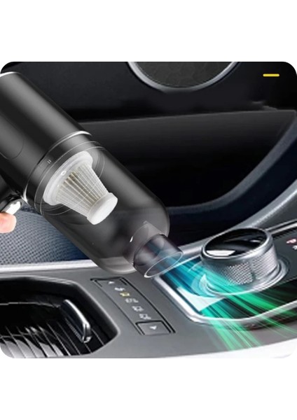 Şarjlı Mini Oto Süpürge Kablosuz El Araç Süpürgesi Güçlü Vakum Çekiş ve Üfleme Fonksiyonlu fırsatları