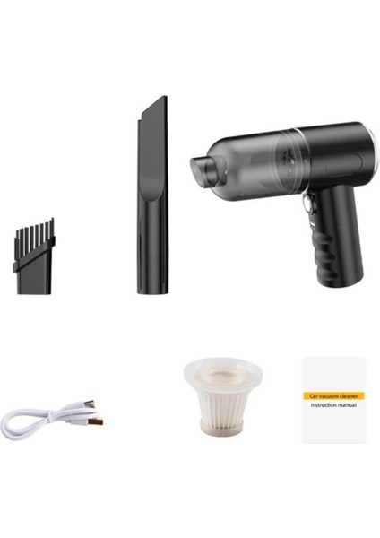Şarjlı Mini Oto Süpürge Kablosuz El Araç Süpürgesi Güçlü Vakum Çekiş ve Üfleme Fonksiyonlu indirimleri