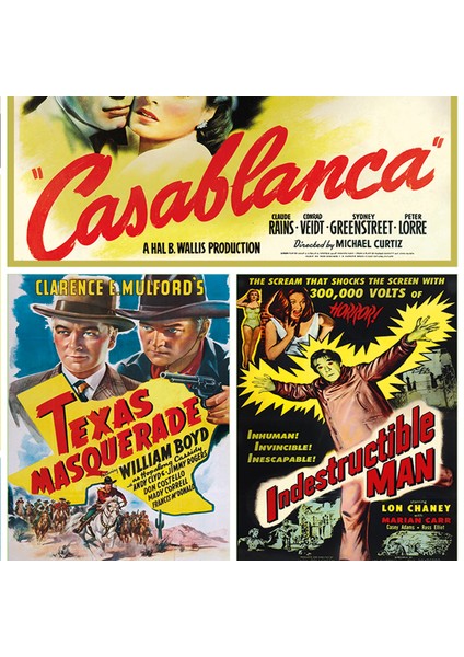 Vintage Movie Posters 1000 Parça Puzzle modelleri