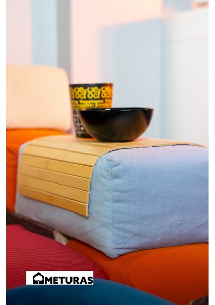 Katlanabilir Bambu Dikdörtgen Kolçak Tepsi Üstü Bardaklık ve Tepsi Supla 46X32 cm fiyatları