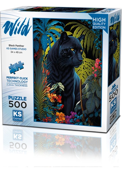 Black Panther With A Tropical 500 Parça Puzzle