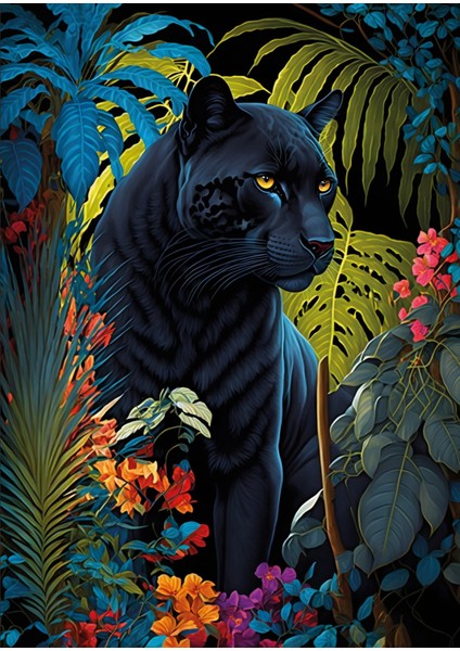 Black Panther With A Tropical 500 Parça Puzzle