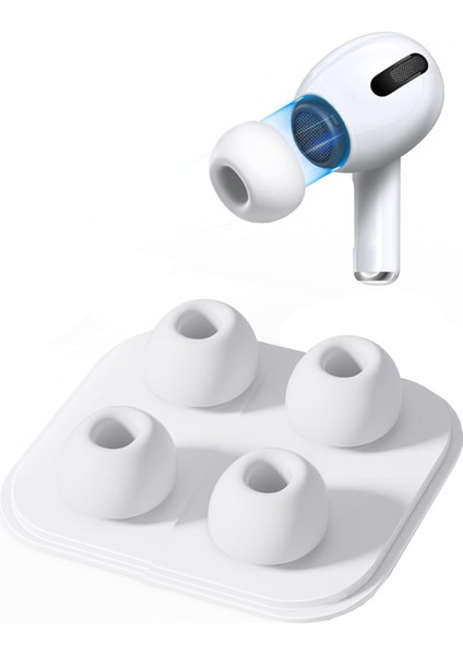 Apple Airpods Pro / Pro 2 Ile Uyumlu Üretilmiş Yedek Silikon Kulaklık Ucu (S/l) 2 Li Set