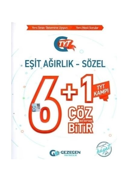 Yks Tyt Eşit Ağırlık Sözel 6+1 Çöz Bitir Gezegen Yayıncılık