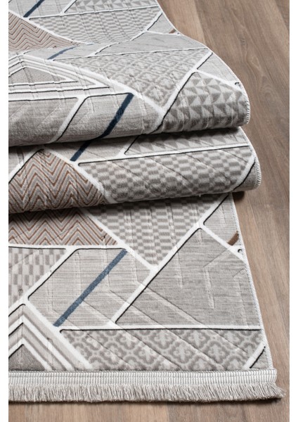 Kaymaz Taban Yıkanabilir Modern Salon Mutfak Oturma Odası Çocuk Odası Halısı 5017 Gri fırsatları