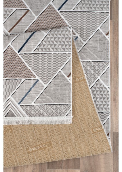 Kaymaz Taban Yıkanabilir Modern Salon Mutfak Oturma Odası Çocuk Odası Halısı 5017 Gri indirimleri