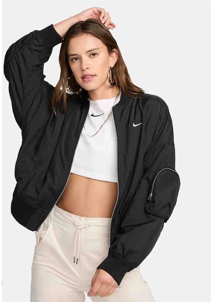 Sportswear Essentials Oversized Bomber Lined Full-Zip Kadın Ceket Aslan Sport