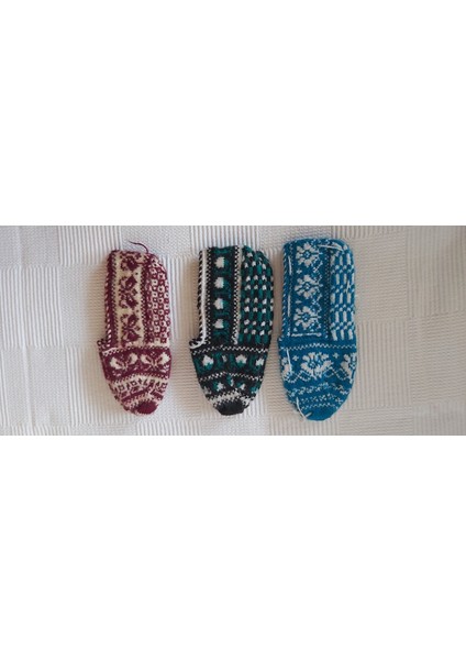 NARCİCEGİ Patik Terlik El Örgüsü Üçlü Takım-Muhacir fiyatları