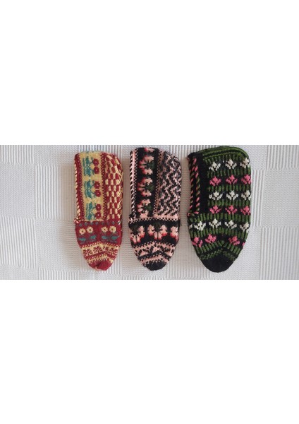 NARCİCEGİ Patik Terlik El Örgüsü Üçlü Takım-Muhacir modelleri