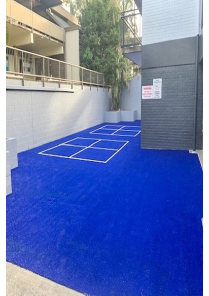 Balkon Ve Bahçeye Uygun Dış Ve Iç Mekan Uyumlu Mavi Yapay Çim Halı 7 Mm 100 X 500 Cm