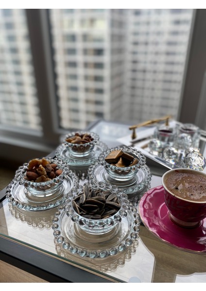 6'lı Boncuk Kenarlı Çerezlik Kase fiyatları