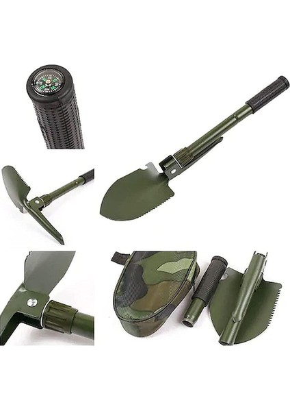 Katlanabilir Metal Kürek Seti Katlanır Kamp Küreği (4764)