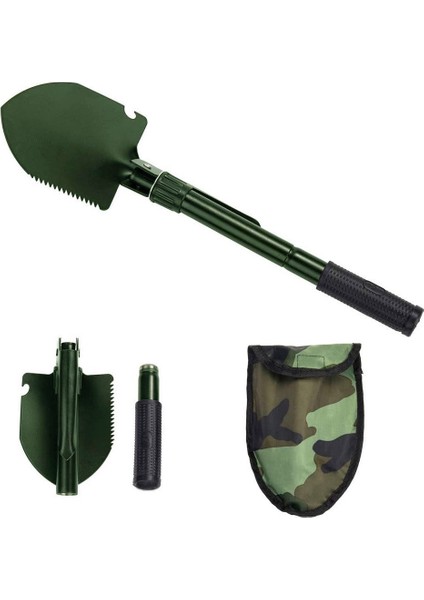 Katlanabilir Metal Kürek Seti Katlanır Kamp Küreği (4764)