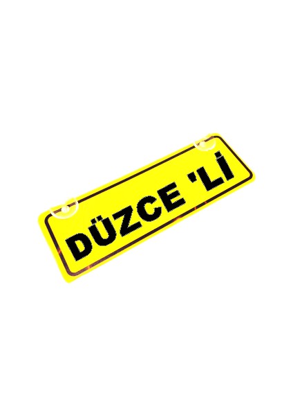 Düzce 'li Yazılı Sarı Dekor Plaka Sök Tak Pratik Yeni Nesil