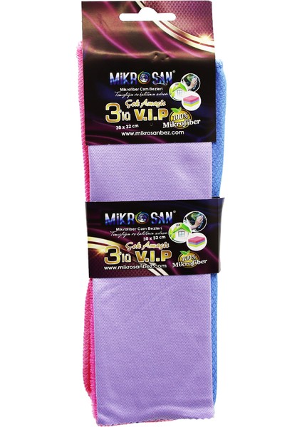 3lü - Vip Set Mikrofiber Bez 30X32CM. (4764)