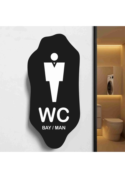 Wc Bay Alüminyum 25x12 cm Siyah
