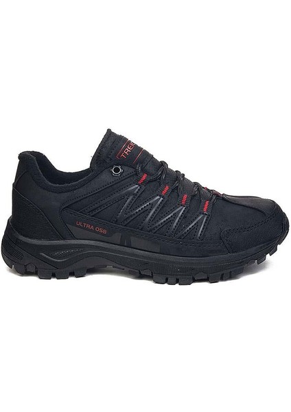 Scot Garson Trekking 058  Erkek Spor Ayakkabı ZM02CT058 Cilt Siyah Kırmızı