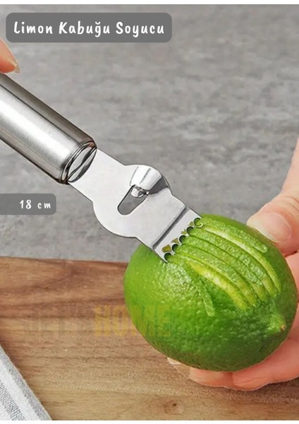 Limon Soyacağı Kivi Soyacağı Paslanmaz Çelik Asma Delikli Limon Kabuğu Soyacağı 18 cm