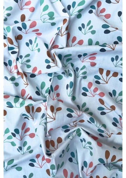 Çiçek Desenli Pamuk Poplin Kumaş / Dry - 56