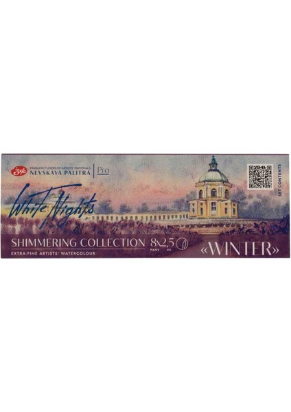 St. Petersburg White Nights Shimmering Collection Tablet Sulu Boya Seti 8 Renk Winter