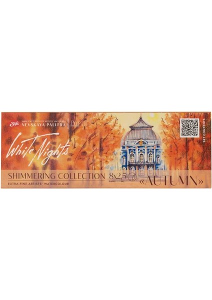 White Nights Shimmering Collection Tablet Sulu Boya Seti 8 Renk Autumn