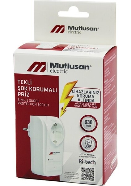 Tekli Şok Korumalı Priz Golyat Ri-Tech-001 (4764)