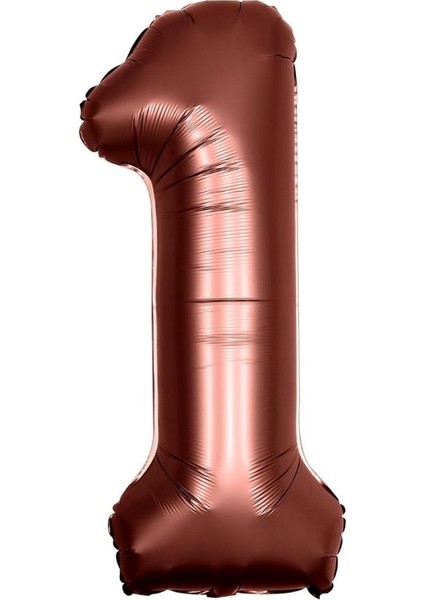 Retro Çikolata Kahve 1 Rakam Folyo Balon 100 cm