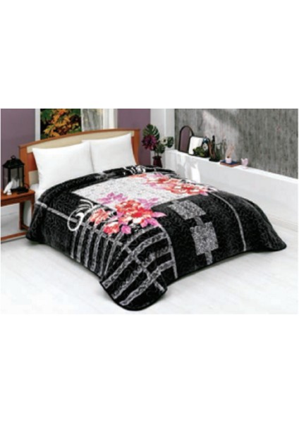 Solana Lüks Vizon Battal Boy Battaniye 992 Siyah 220X240 &hem Battaniye & Hem Yatak Örtüsü&