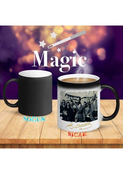 Atatürk'ün Selam Vererek Geçişi Sihirli Kupa BARDAK-ATATURK689 fiyatları