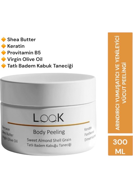 Vücut Peelingi Arındırıcı Yumuşatıcı Yenileyici Aydınlatıcı ve Temizleyici 300 gr