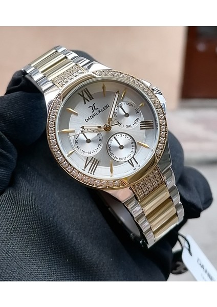 Gold Gümüş Çelik Kordonlu Kadın Kol Saati Su Geçirmez