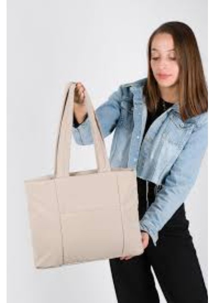Patlı Kadın Shopper Omuz Çantası