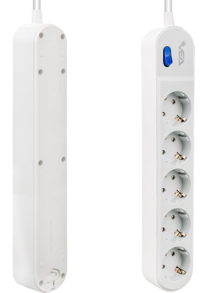 Vea Ve-Vega105 A Class 5'li Anahtarlı 1.5 Metre Akım Korumalı Grup Priz - DSR9670-2873