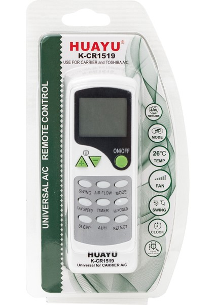 Huayu Kk K-CR1519 Carrıer Klima Kumandası (4767) - EMY7074-6095