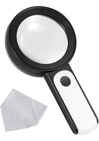 30X 12ışıklı Büyüteç Taşınabilir Çıft Katmanlı Optik Cam Okuma Büyüte? - EMY1126-3377