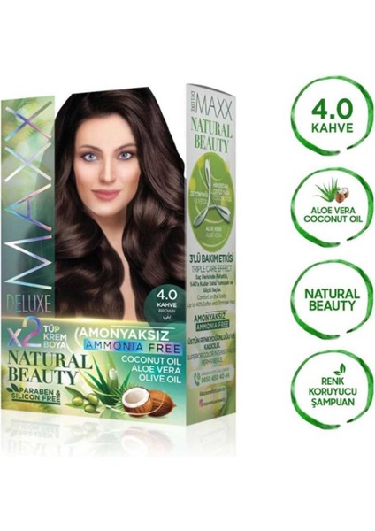 Natural Beauty Amonyaksız Saç Boyası 4.0 Kahve - XPR2843-3460