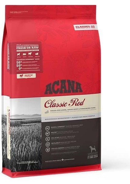 Acana Classics Red Düşük Tahıllı Etli ve Sebzeli Yetişkin Köpek Maması 14.5 kg