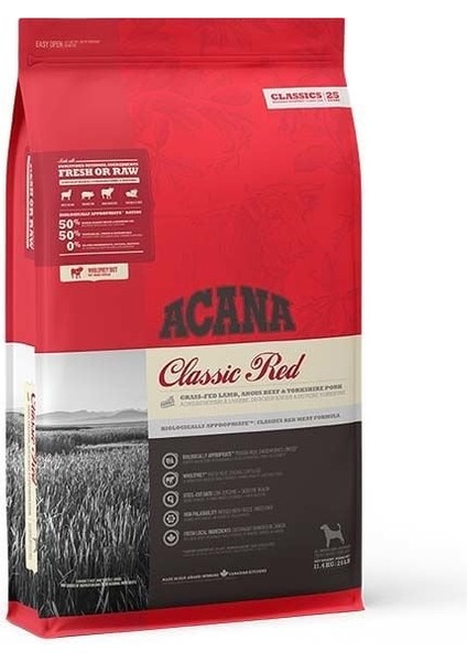 Acana Classics Red Düşük Tahıllı Etli ve Sebzeli Yetişkin Köpek Maması 14.5 kg
