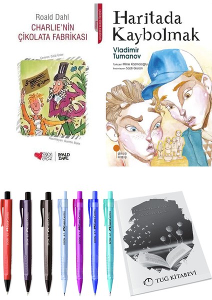 Haritada Kaybolmak ve Charlie'nin Çikolata Fabrikası 2'li Set + Hediyeli
